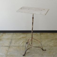 フランスアンティークアールヌーボーホワイトペイント円形ラウンドテーブル フランスアンティークアールヌーボーホワイトペイント円形ラウンド