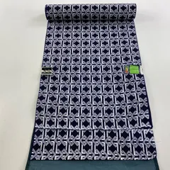 未使用◇浴衣◇反物◇まとめ売り 浴衣反物 三勝 「青×水色 菊花火」 注染 未仕立て シック 大人 モダン