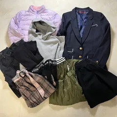 【キッズまとめ売り】【女の子8点セット】【160サイズ】UNIQLO GAP Ricca Ricca Lovetoxic Cutie Ribbon ユニクロ ギャップ フォーマルジャケット ブレザー 長袖ダウンジャケット デニム チェック 学生 JC JS