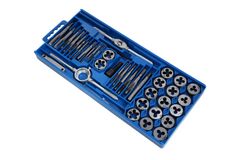 【新品】タップダイスセット 40pcs ネジ山 ネジ穴 修正 ボルト ねじ切り タップ ダイス 工具 補修 ロングハンドル ダイスハンドル