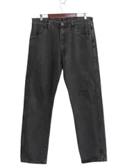 【お得なクーポン配布中!】 ラスラー ブラック デニム パンツ メンズ 実寸 36 31 程 ラングラー ジーンズ ジーパン ストレート テーパード ヘビーウェイト 黒 RUSTLER