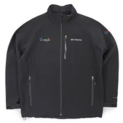 コロンビア Columbia 美品 00s 2000年代 ソフトシェルジャケット Google グーグル 企業ロゴ刺繍 珍品 OMNI-HEAT USA ヴィンテージ アメリカ 古着 メンズ ブラック / 黒 L【中古】