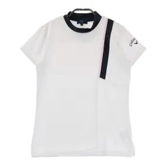 サイズ：M CALLAWAY キャロウェイ  異素材切替 モックネック半袖Tシャツ  ホワイト系 [240101476904] ゴルフウェア レディース ストスト