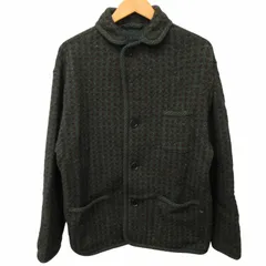 フォーティーファイブアールピーエム  45R 45rpm 美品 近年モデル ウールジャケット ブルゾン リネン混 刺繍 総柄 緑 グリーン ブラウン 約L~XLサイズ 0415のサムネイル