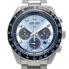 【美品】腕時計 メンズ セイコー SEIKO プロスペックス スピードタイマー SPEEDTIMER SBDL109 V192-0AH0 ソーラー アイスブルー クロノグラフ デイト表示 10気圧防水