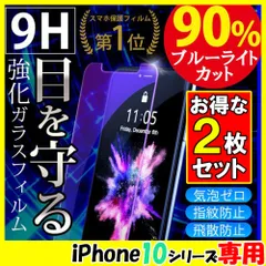 2枚セット iPhone10シリーズ ブルーライトカットフィルム 保護フィルム ガラスフィルム 画面保護 保護シート X/XS XR XSMax