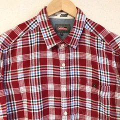 (^w^)b Dickies ディッキーズ 七分袖 ワークシャツ ネルシャツ 綿100% コットン 紳士 カジュアル タウンユース ワーク ウェア ラフコーデ 赤 チェック メンズ サイズ L