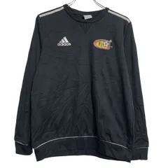 adidas ロンT ロングTシャツ XL キッズ 160～ ブラック アディダス プルオーバー ライン 切替 スポーティー 古着卸 アメリカ仕入 a612-6159のサムネイル