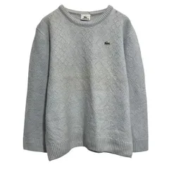 LACOSTE ニット セーター レディース XL~ グレー ラコステ クルーネック 古着卸 アメリカ仕入 a701-7518