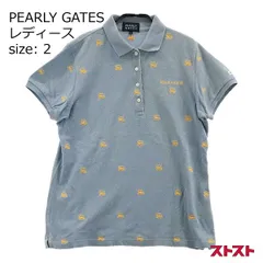 PEARLY GATES パーリーゲイツ 半袖ポロシャツ 総柄 ブルー系 2 [240001969034]#