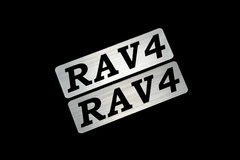 EE-502-2 RAV4 銀黒 アクリル2層 ステッカー トヨタ 前期 後期 モデリスタ 2枚1セット