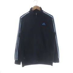 アディダス adidas 3ラインジャケット ジップアップ 薄手 ロゴ刺繍 0 紺 マルチカラー /DO ■OS
