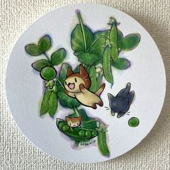 原画イラストミニ色紙：「ネコ：レモン」 原画イラストミニ色紙：「ネコ：レモン」 - メルカリ