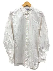 RALPH LAUREN (ラルフローレン) 長袖シャツ BD ボタンダウン YARMOUTH ポニー刺繍 カラーポニー ストライプ 16 1/2-35 ホワイト ピンク レッド メンズ/025