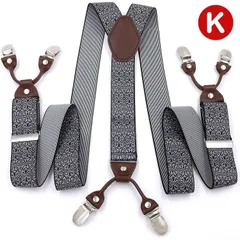 サスペンダー　メンズ　レディース 新品 Y型　35mm幅　ホワイト ベージュ 箱入り　プレゼント　上品　柔軟　メンズ　スタイリッシュ K