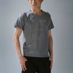 Tシャツ メンズ 半袖 プリント クルーネック 吸汗速乾加工 キレイ系95420