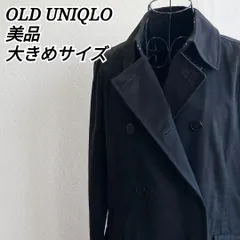 美品⭐️ オールドユニクロ OLD  UNIQLO トレンチコート ヴィンテージ y2k 大きめ オーバーサイズ ゆるダボ 2way y2k 90s 昭和 レトロ ブラック ライナー 内ベスト インナー付き  ヴィンテージ vitang ビンテージ