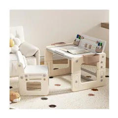 新品 ＧＵ ＭＯＤＥ 子供用テーブルと椅子2点セット 4モード 多機能 高さ調節可能 絵かきボード デスク チェア 入園祝い 収納 家具 リビング学習 保育園 家庭用