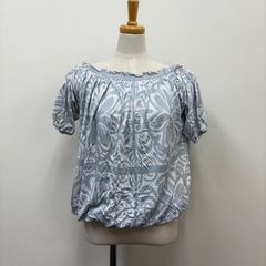 【AREMITI】フラダンス　ダンス衣装　トップス　グレー　裾シャーリング