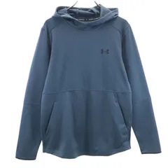 UNDER ARMOUR アンダーアーマー 長袖 パーカー LG ブルー スポーツ メンズ 古着