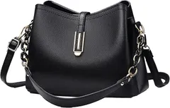 ReiLuana バッグ レディース かばん ショルダー 肩かけ ２WAY ハンドバッグ 斜めがけ PUレザー人気 可愛い お洒落 ミニ 鞄 シンプル 肩掛け カバン コンパクト bag 軽量 カジュアル 防水 大人 通勤 通学(ブラックNo2)