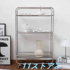 ステンレスワゴン キャスター付き 組み立て式 3段ラック