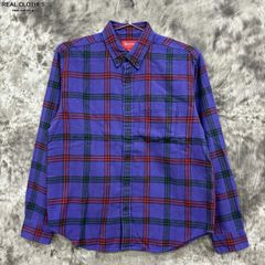 【未使用】Supreme/シュプリーム【19AW】Tartan Flannel Shirt/タータン フランネルシャツ/パープル/S