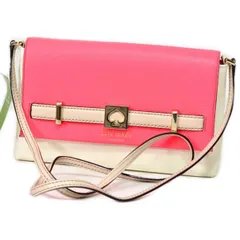 ケイトスペード バッグ katespade ケイトスペード レザー 斜めがけ ショルダーバッグ ホットピンク×アイボリー 2449