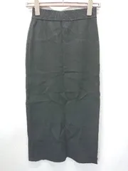 ◇ ⊇ Discoat ディスコート スリット ニット ロング丈 ナロー スカート サイズF ブラック レディース E  【1411070012654】