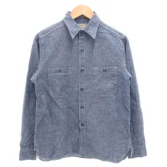 ★BUZZ RICKSONS☆シャンブレー長袖シャツ/14-14.5/コットン バズリクソンズ BUZZ RICKSON\u0027S シャンブレーシャツ 長袖 シャツ BLUE CHAMBRAY WORK SHIRTS BR25995  0908 | ジーンズショップヤマト