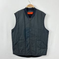 【フォロワー様クーポン配布中！】 USA製 アメリカ製 90s 90年代  RED KAP レッドキャップ  中綿入りワークベスト ベストジャケット  TALONジップ タロンジップ 輸入古着 海外古着 US古着 メンズ グレー Lサイズ 【S54】