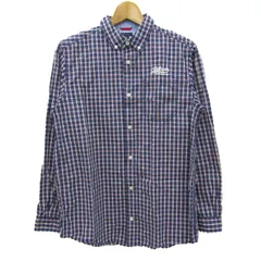 トミーヒルフィガー 長袖シャツ トップス チェック柄 ボタンダウン 大きいサイズ メンズ XLサイズ 紺×白×赤 TOMMY HILFIGER 【中古】