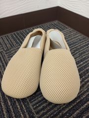 【在庫処分】介護用シューズ　あゆみ　【室内用】　L（23.5～24.5cm）　3E　エスパドメッシュ　＃ベージュ