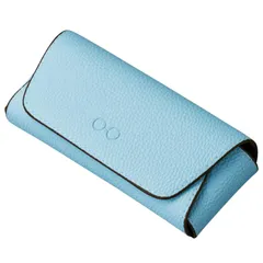 【人気商品】メガネケース フェイクレザー シボ柄生地 コバ仕上げ おしゃれ メガネモチーフ メンズ レディース セミハードケース