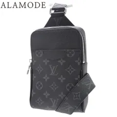 LOUIS VUITTON(ルイ・ヴィトン) タイガラマ アウトドア スリングバッグ ボディバッグ 肩掛け 斜め掛け クロスボディ ショルダー タイガレザー ブラック黒 グレー シルバー金具 M30741 メンズ 40802104616【中古】【アラモード】