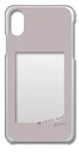 【新品未使用】iPhone X iPhone Xs アイフォンX XS クリア ハードケース (グレージュ) 四角窓 アレンジ くすみカラー カバー スマホケース cl-iphonex-371