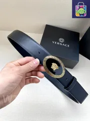 【今日特価】Versace メダサ レザーベルト