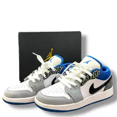 23cm NIKE AIR JORDAN 1 LOW SE GS True Blue スニーカー グレー DQ2514-140