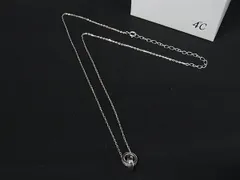 ■美品■ 4℃ ヨンドシー ラインストーン ネックレス ペンダント アクセサリー レディース シルバー系 DJ5698のサムネイル