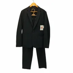 ESTATION（エストネーション）のシャドーストライプ柄セットアップスーツ　黒 黒シャドーストライプ生地スーツ-川崎アゼリア店スーツ