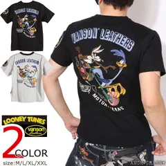 VANSON ルーニー・テューンズ コラボ 半袖Tシャツ LTV-2506 バンソン LOONEY TUNES 刺繍 ワッペン