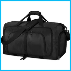 ジム 軽量 撥水加工 出張 靴収納ポケット スーツケース固定 斜め掛け 80L 65L 40L 5色 スポーツバッグ black-65L トラベル 修学旅行 YKKファスナー 大容量 メンズ ボストンバッグ 折りたたみ