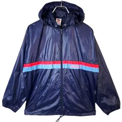 80s90sアディダスadidas万国旗タグナイロンジャケットフーディジャンパーウィンドブレーカー切り替えデザイン紺ネイビー赤レッド水色ライトブルートレフォイルロゴvintageヴィンテージ40618