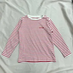 mont-bell モンベル　キッズ　ボーダー　ロングTシャツ　長袖　120cm 120 赤系