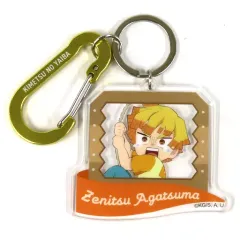 【中古】キーホルダー 我妻善逸 「鬼滅の刃×ufotable Cafe/マチ★アソビCAFE マウンテンアクティビティイベント2023 ランダムカラビナ付きアクリルチャームB」