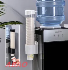 ☆カップディスペンサー 本体 ウォーターサーバー設置可能 紙コップ ロングホルダー 70個収納 衛生的 フタ付 家庭用 コップスタンド 2色