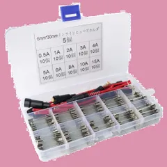 【在庫処分】Kiligen 5個6×30mmインラインヒューズホルダ，100個 6 * 30mm ガラス管 ヒューズ (0.5A / 1A / 2A / 3A / 5A / 6A / 10A / 15A)のヒューズを各10個づつの