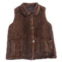 【美品】デミバフミンク 毛皮 ベスト ジャケット ダークブラウン 美品】デミバフミンク 毛皮 ベスト ジャケット ダークブラウン 2025年