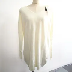 【新品/タグ付】AZUL basic 薄手ニット トップス ロング丈 Sサイズ ホワイト 秋冬服