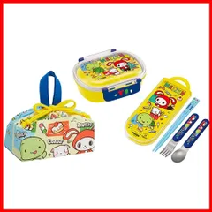 【新着商品】ロック タイト ふわっと ふんわり キャラクター ランチボックス こども キッズ ぜんいち マイッキー まいぜん ランチ巾着 3点セット (箸/スプーン/フォーク) トリオセット 360ml お弁当箱 小判型 ふわっとフタタイトランチボックス MS